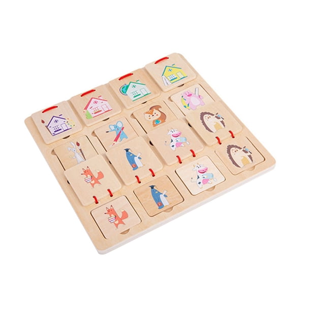 Rompecabezas A Juego De Madera Imaginación Animal Finding House Puzzle Juguetes Juguetes Cognitivos De Madera Para Bebés En Edad Preescolar Noticed FN006535-00