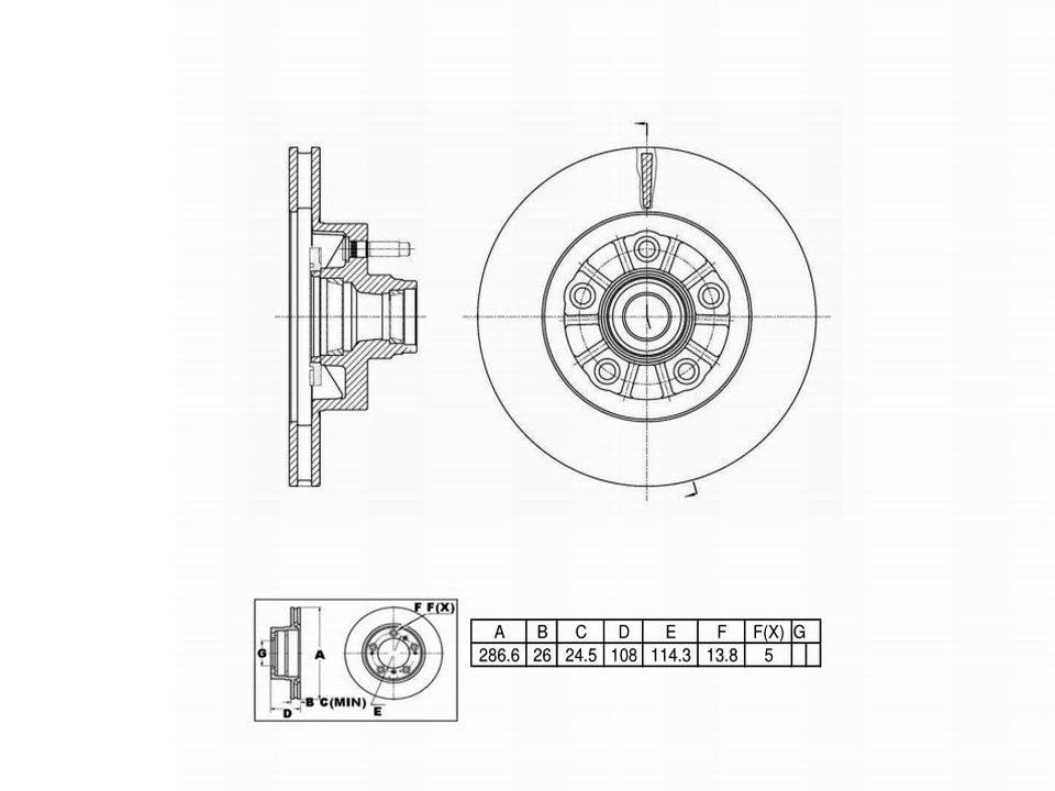 Winstop Brake Rotor and Hub Assembly, Front WS241546, Ford Ranger 2011-2010