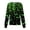 Green, variant on Domzest Halloween Holiday Women Scrubs Jacket Long Sleeve Halloween Graphic Medical Workwear Jacket Crew Neck Funny Nurse Working Uniform Yellow 4XL