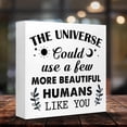 thumbnail image 3 of Zomyto 7x7 In Inspirational Wooden Box Sign,The Universe Wood Sign, 3 of 7