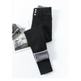 thumbnail image 4 of Baggy Jeans for Woman High Waisted Distressed Stretchy Fit Splicing ​​Wide Leg Denim Pants, 4 of 5