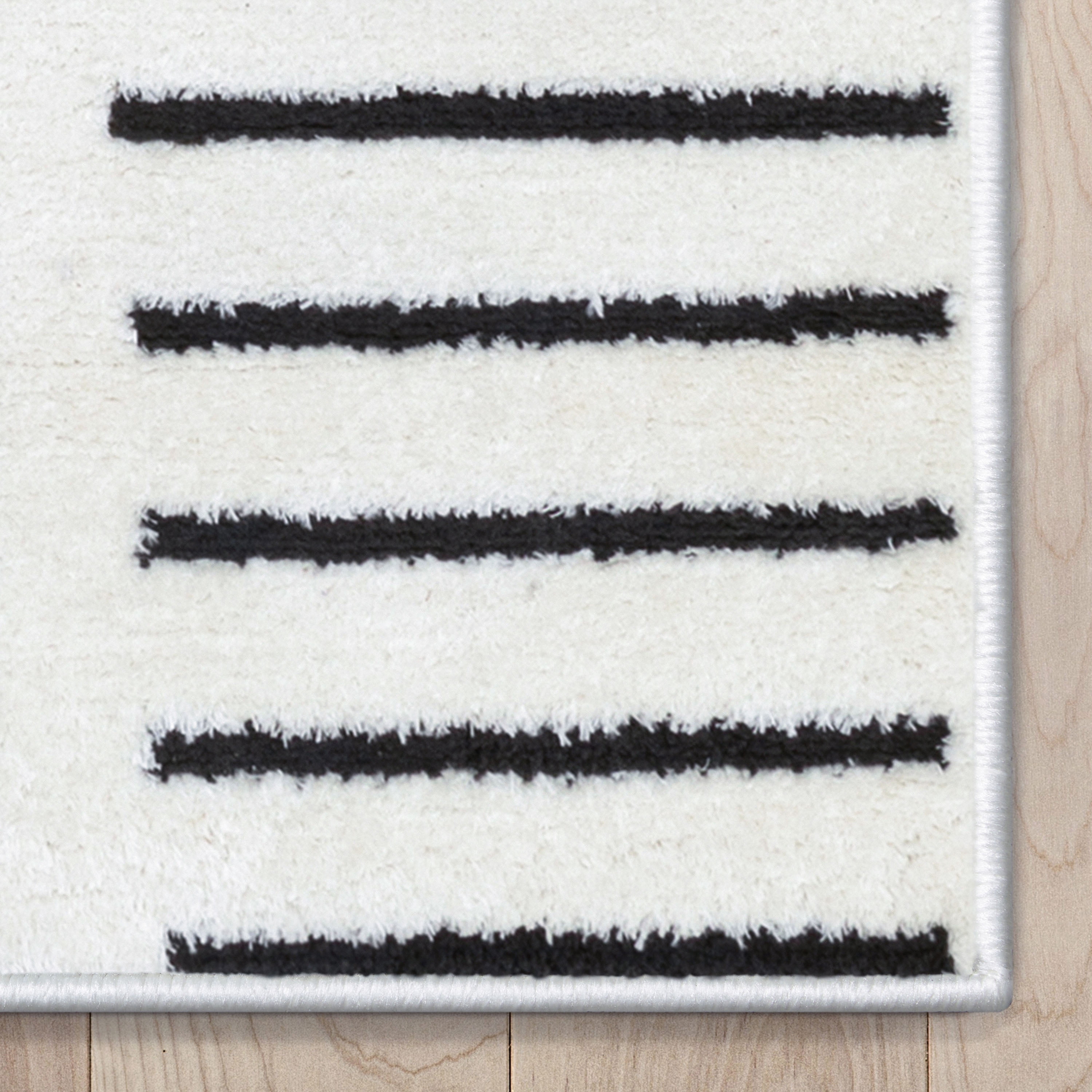 Well Woven Feliz Boho Rainbow Modern Geometric Ivory Black 2' x 7'3" Runner Rug