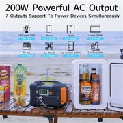 200W Portable Power Station with 40800mAh Battery Pack and 60W 18V ETFE Portable Solar Panel - Ideal for Camping, Emergency, and Home Use
