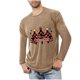 thumbnail image 1 of Blusas y camisas de manga larga con cuello redondo para hombre, ropa deportiva para el hogar, pijamas, camisetas de color liso, blusa deportiva para hombre, poliéster, 1 of 3
