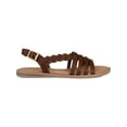 thumbnail image 3 of Women's Journee Collection Solay Flat Strappy Sandal Brown Faux Leather 6.5 M, 3 of 7