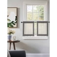 thumbnail image 3 of Black Cream Greek Key Tier Curtains 36 Inch Length,Sheer Curtains for Bedroom Living Room Window Geometric Greece Ancient Rustic Small Half Window Kitchen Curtains & Drapes 27.5"x36" 2 Panels, 3 of 6