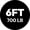 6 ft Barbell 30 lb, 700 lb, Black, variant on HANDBODE 7 ft Olympic Barbell, 45 lb, 1000 lb, 2-Inch Bar with Knurled Anti-Slip Grip for Powerlifting, Squats, Deadlifts, Home Gym, Silver and Black