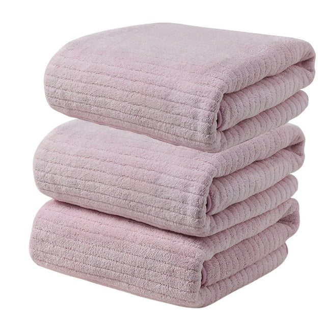 Large Beach Towel, Large Bath Towels, 3Cp Velvet Towel for Adult Daily Use At Home Absorbent Dry Hair Towel That Does Not Hair Beach Towel Strip Patterned Bath Towel, Large Beach Towels