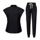 thumbnail image 2 of Conjunto de uniforme femenino para fregar, ropa de trabajo de enfermería para peluquero de mascotas de cosmetología SPA Negro, 2 of 10