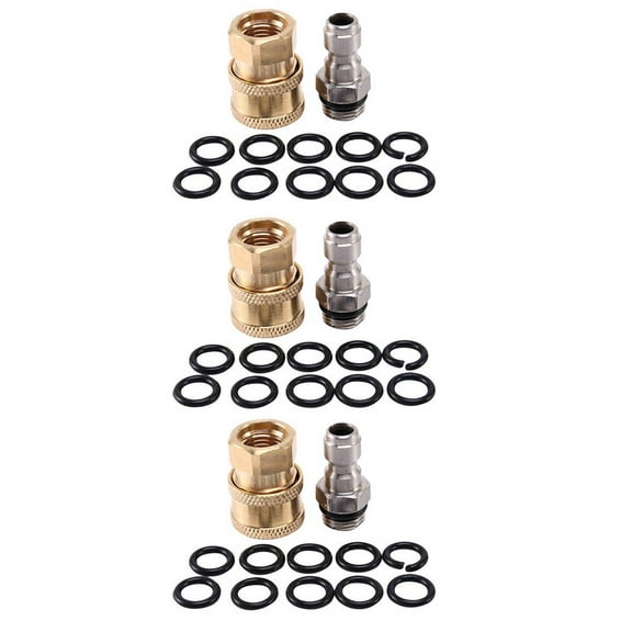 Pressure Washer Adapter Set,1/4 Inch Quick Disconnect Kit with 30 Pack O-Ring.5000 Psi