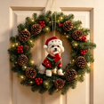 thumbnail image 4 of Dalxymotic Christmas Dog Hanging Ornament, Cute Puppy Xmas Hanging Pendant, Festive Themed Hang Tag Decor, Seasonal Decorative Dangler for Home, Indoor, Party, Tree, Mantel, 4 of 6
