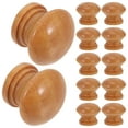 thumbnail image 5 of QIDITONG 10pcs Wooden Cabinet Knobs For Dressers Round Wood Drawer Knobs Single Hole Pull Handles For Kitchen Cabinets Vintage Style Furniture Hardware Boho Dresser Knobs, 5 of 6