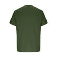 thumbnail image 4 of BXINGOHAI Mens Casual Henley Shirts Linen Short Sleeve V Neck Collar Shirt Beach Summer Lightweight Tops Army Green,XXL, 4 of 7