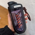 thumbnail image 1 of Botella de agua deportiva de 590ml, botella coctelera a prueba de fugas, botella para beber para actividades al aire libre, color negro, 1 of 4