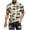 Khaki, variant on Lovzfmll Men's Hawaiian Aloha Print Short Sleeve Tee, Athletic Fit Graphic Print T-Shirt, Lightweight Casual Sport Top