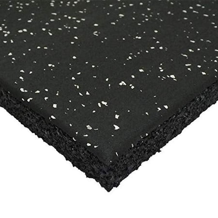 Genaflex Pro Heavy Duty Thick Rubber Gym Floor Tiles High Density Shock Absorbent Laminated Deadlift Mats - 1" Thick X 20" W X 20" L - 2.7 Sq. Ft.