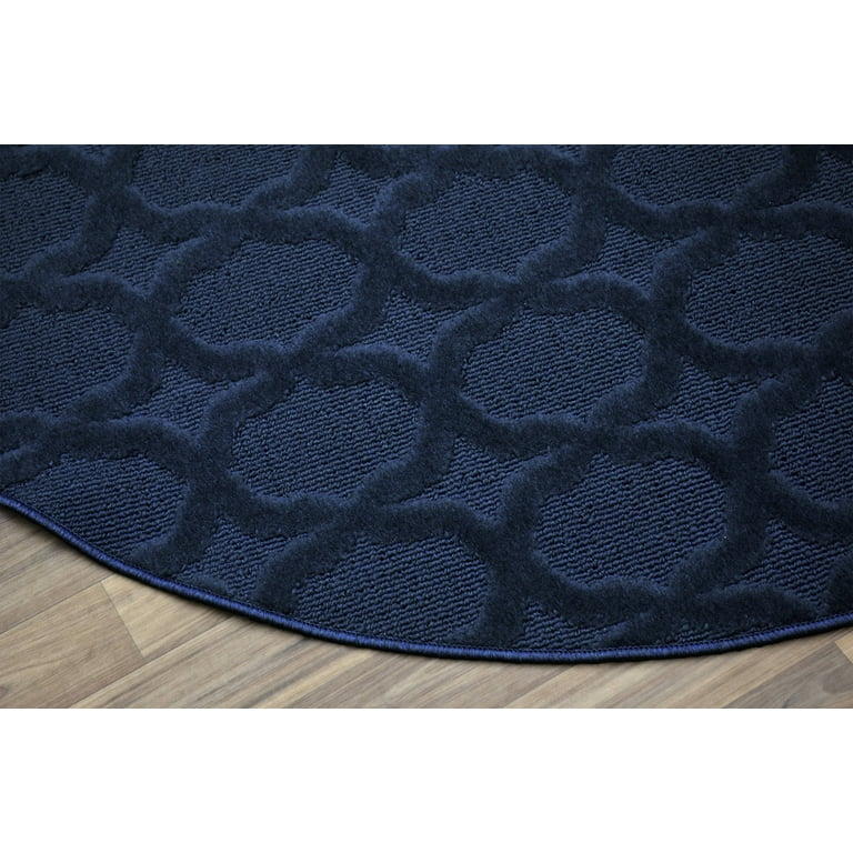 Garland Medallion 7 x 9 Indigo Indoor Solid Area Rug Garland Medallion 7 x 9 Indigo Indoor Solid Area Rug