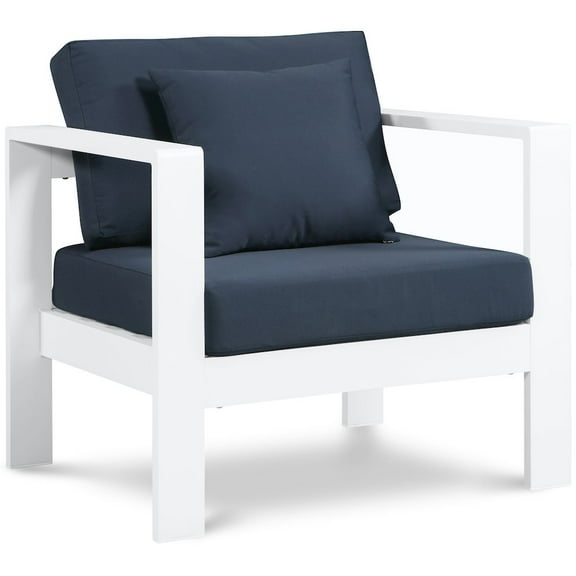 Meridian Furniture Nizuc Navy Outdoor Patio Arm Chair