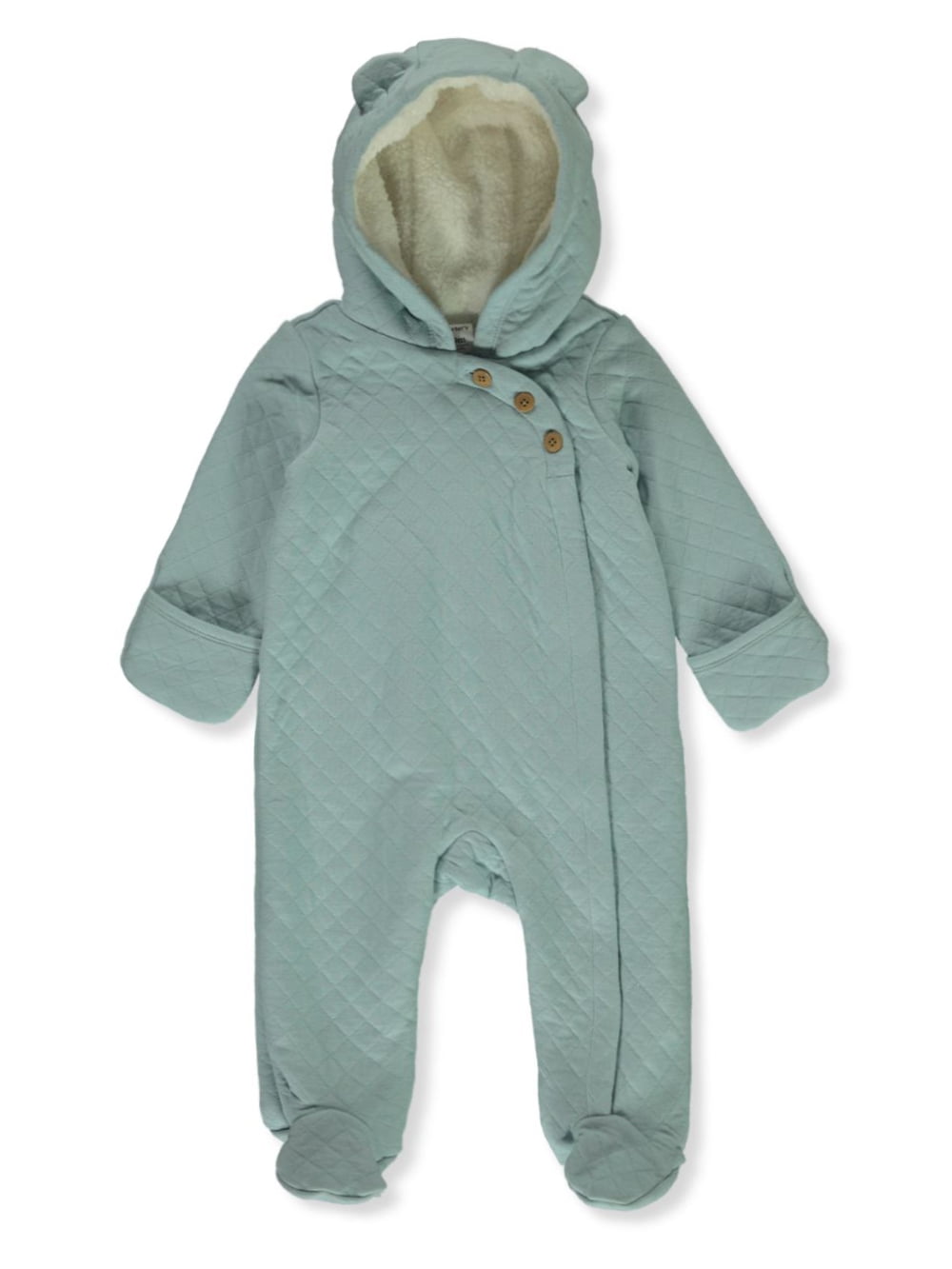 Carter's Baby Boys' Quilted Bear Pram Suit blue, 6 months (Newborn