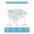 thumbnail image 4 of Twin Quilt Bedding Set, Turquoise Coastal Reversible Summer Quilt 3 Pieces, Summer Beach Ocean Coral Conch Shell Lightweight Bedspreads Coverlets with 2 Pillow Shams for All Seasons, 4 of 5