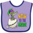thumbnail image 3 of Inktastic New to the Krewe Mardi Gras Baby Alligator Boys or Girls Baby Bib, 3 of 4