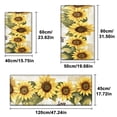 thumbnail image 4 of YIMEIS Sunflowers are in full bloom 3Pcs Kitchen Mat Set, Flannel Non-Slip Machine Washable Rugs for Kitchen Floor & Sink Area, 4 of 4