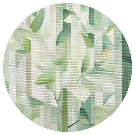 

Spring Green Leaves 15.4in Diameter PVC Plate Mat Heat-Resistant and Cuttable Kitchen Decor