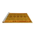 thumbnail image 2 of Ahgly Company Machine Washable Indoor Square Oriental Yellow Traditional Area Rugs, 8' Square, 2 of 4