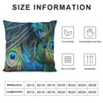 thumbnail image 5 of Shiartex Peacock Feathers Throw Pillow Covers Sofa Pillowcase Car Square Throw Pillowcases Home Decoration，Multi-Size, 5 of 5