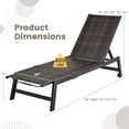 thumbnail image 3 of Gymax 2PCS Patio PE Rattan Chaise Lounge Outdoor Recliner w/ 5-Level Backrest Backyard Poolside, 3 of 9
