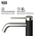 thumbnail image 2 of VIGO Madison Single Handle Single-Hole Bathroom Faucet in Brushed Nickel and Carbon Fiber, 2 of 10