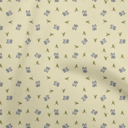 oneOone Rayon Light Yellow Fabric Animal Dress Material Fabric Print Fabric By The Yard 56 Inch Wide