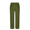 thumbnail image 6 of Enjoytime Casual Pants for Men Solid Color Elastic Waist Plus Size Pants Workout Yoga Pants Trousers for Men with Pockets Army Green XXXXL, 6 of 7