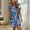 002 Navy, variant on Women Summer Dresses Floral Print A-Line Boho Sundress Short Sleeve V-Neck Beach Vacation Mini Dress with Pocket