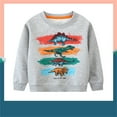 thumbnail image 2 of CONFREE Toddler Baby Boy Sweatshirt Long Sleeve Boys Pullover Sweatshirt Cartoon Dinosaur Soft Fall Winter Clothes Shirts, 2 of 8