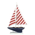 thumbnail image 3 of Handcrafted Nautical Decor Wooden Anchors Aweigh Model Sailboat 17" - Beach Decoration - Sailboat Decorati, 3 of 3