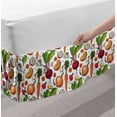thumbnail image 2 of Vegetables Bed Skirt, Continuous Pattern of Sketchy Painted Healthy Natural Tasty Food Illustration, Elastic Bedskirt Dust Ruffle Wrap Around for Bedding Decor, 4 Sizes, Multicolor, by Ambesonne, 2 of 2