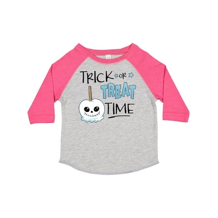 

Inktastic Halloween Trick or Treat Time Skull Faced Candy Apple Gift Toddler Boy or Toddler Girl T-Shirt