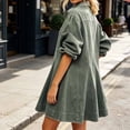 thumbnail image 6 of Livrdious Oversized Denim Dresses for Women Long Sleeve Button Down Denim Dress Womens Babydoll Jean Shirt Dresses, S-2X, 6 of 8