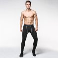 thumbnail image 6 of IWRICH Men's Tight Sportswear Gym Workout Running Leggings Camo Sports Workout Pants 04-Grey M, 6 of 8
