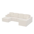 thumbnail image 4 of Homall 126" Modular Sectional Sofa U-Shaped Boneless No Assembly Required Cloud Couches with Deep Seat for Living Room, 4 of 8