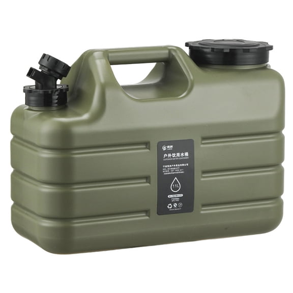 11L Food Grade PE Water Container, Leak-Proof Outdoor Camping Water Jug with Spigot & Extension Tube, Portable Water Bin for Hiking Fishing
