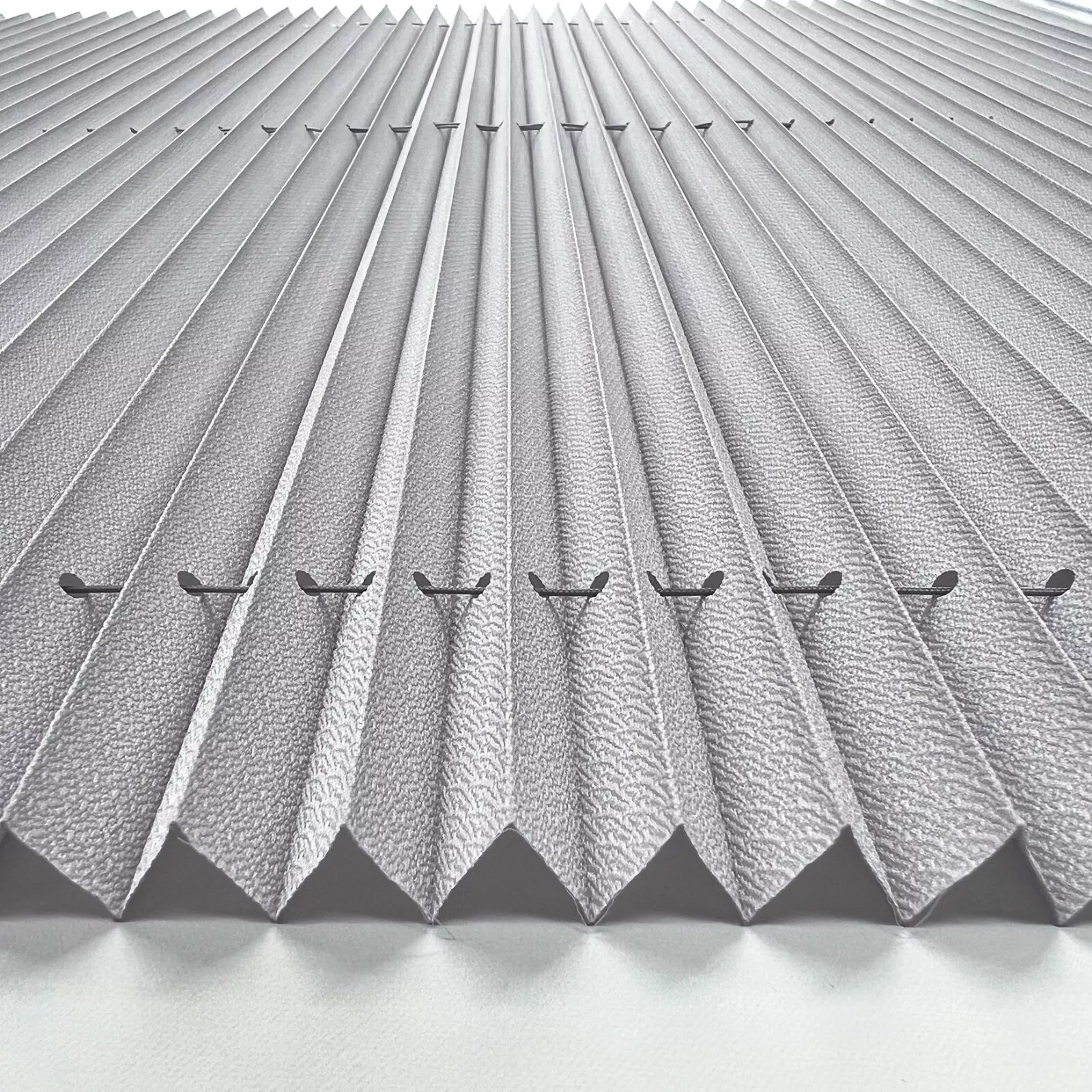 Naza Home Gray Pleated Blinds Drapes High Shading Accordion Style Window Treatments in Caravan