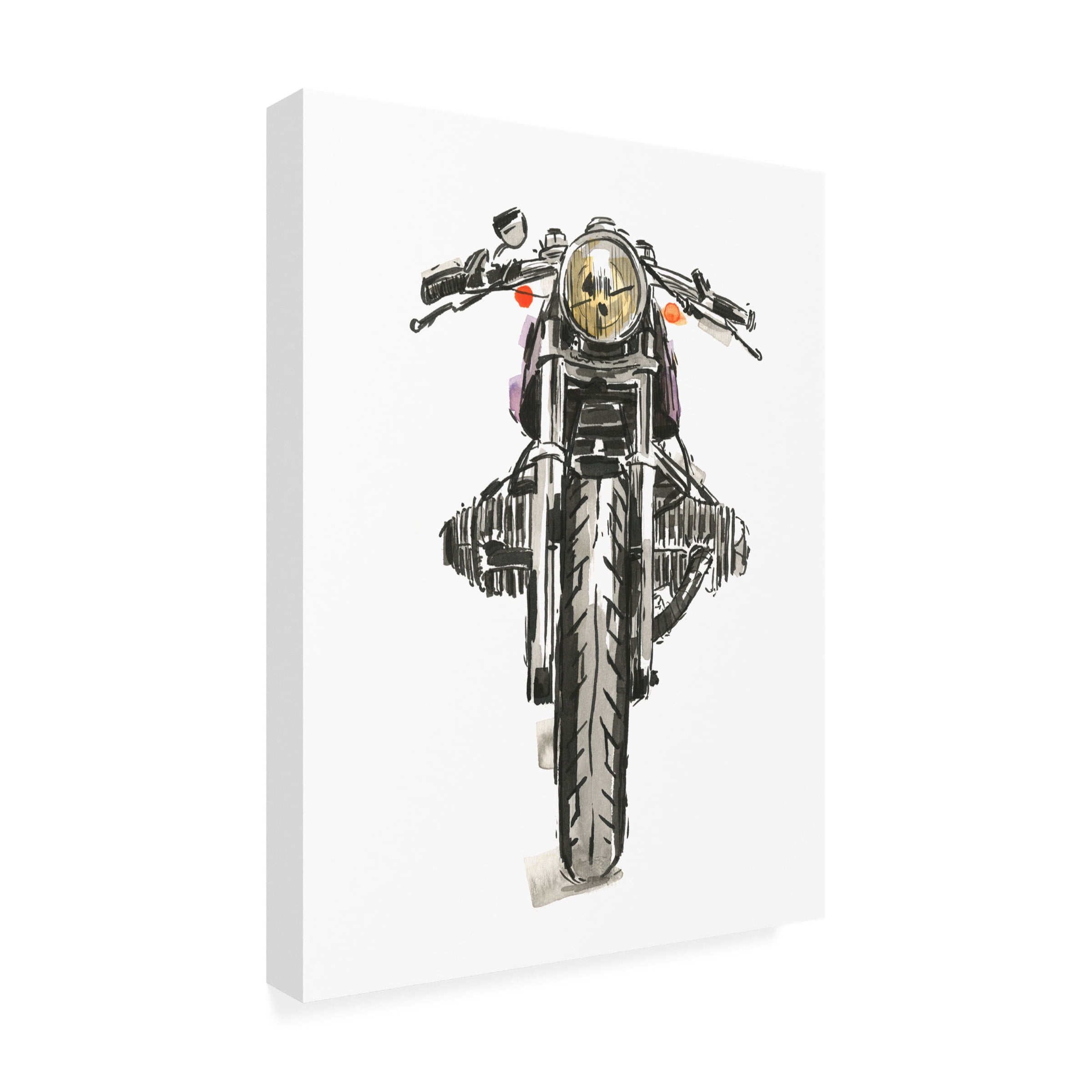 Annie Warren 'Motorcycles in Ink II' Canvas Art