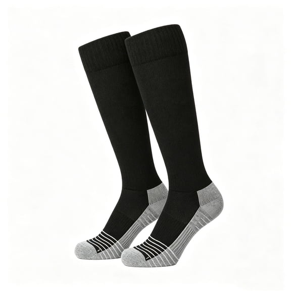Boys Girls Knee High Soccer Socks Breathable Athletic Cushioned Sole