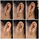 thumbnail image 2 of JeenMata - Juego de Regalo de 6 Pares de Pendientes para Mujer de Uso Diario en Baño de Oro Amarillo, Gruesos, Abiertos, Ligeros, de Aro, Hipoalergénicos, Retorcidos para Mujer, 2 of 5