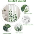 thumbnail image 2 of Small Stall Half Size Narrow Plant Shower Curtain 36Wx72H Inch Green Eucalyptus Leaves Shower Curtain Watercolor Nature Botanical Plant Bathroom Curtain Waterproof Fabric with 12 Hooks, 2 of 6