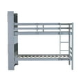 thumbnail image 6 of Bellemave Bunk Bed with Storage Headboard, Wood Twin Over Twin Bunk Beds with Shelves, Can be Convertible 2 Beds, No Box Spring Required (Gray), 6 of 9