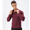 thumbnail image 1 of pstuiky camisas de manga larga para hombre, Sudadera deportiva de manga larga para hombre, con capucha, ajustada, con media cremallera y secado rápido para entrenamiento y running xl, 1 of 6