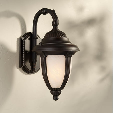 Patio Half Wall John Timberland Traditional Outdoor Wall Light Fixture Bronze 14 1/2